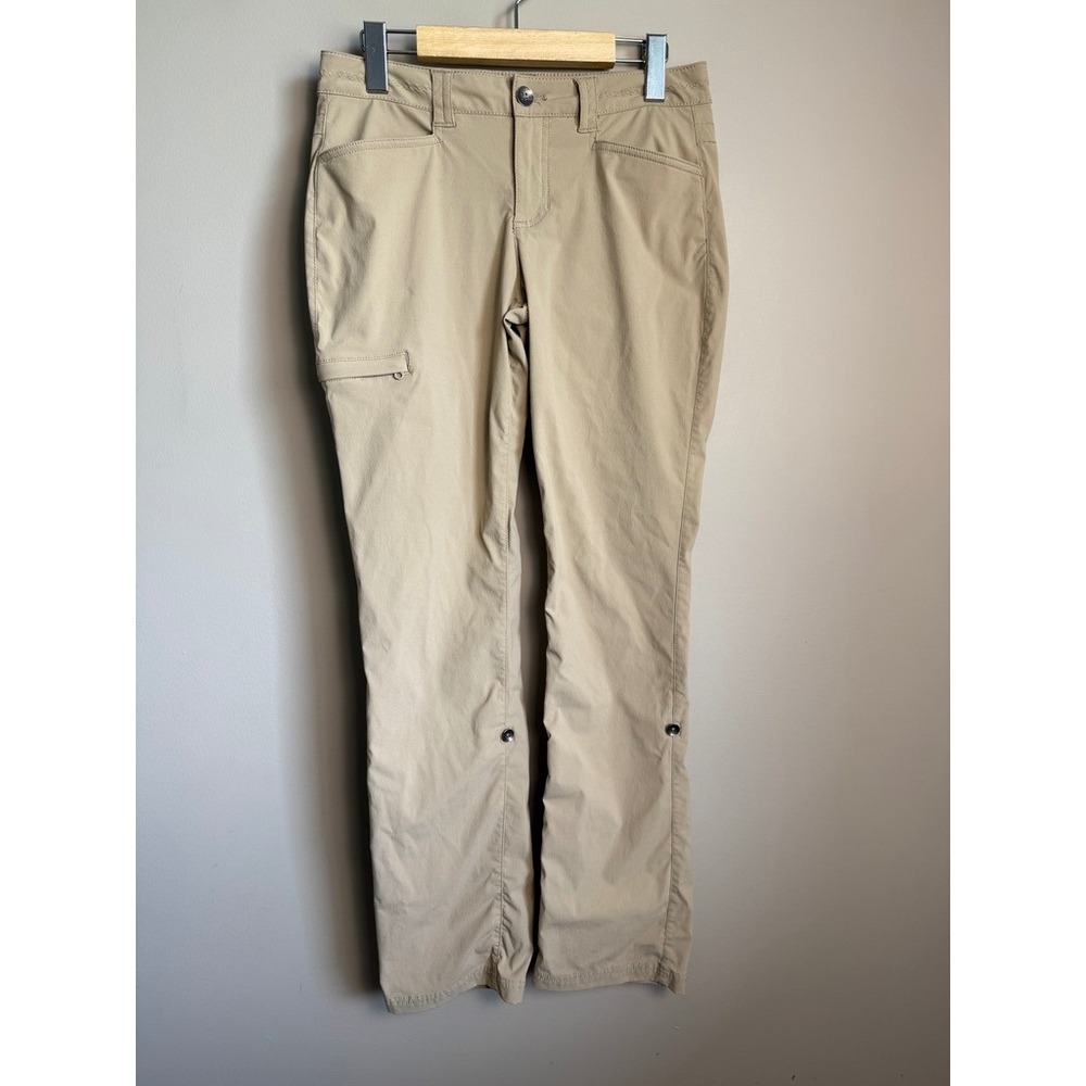 Eddie Bauer Women's Guide Pants Size 2 Khaki Roll Up Hiking Outdoor Gorpcore